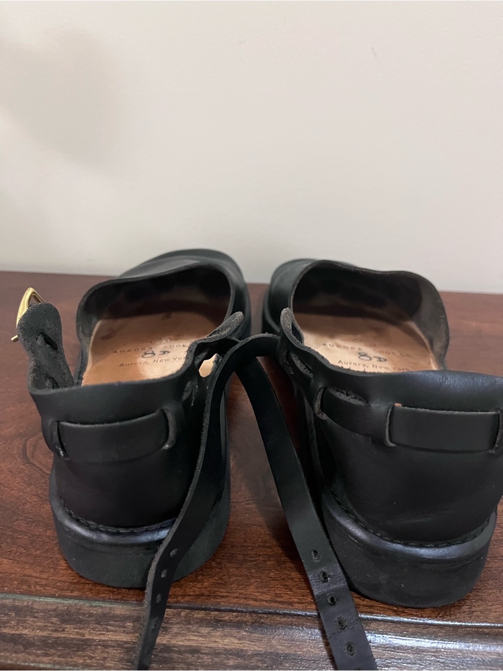 AURORA Black Mary Jane Leather Ankle Strap Shoes US 8D - Picture 17 of 17